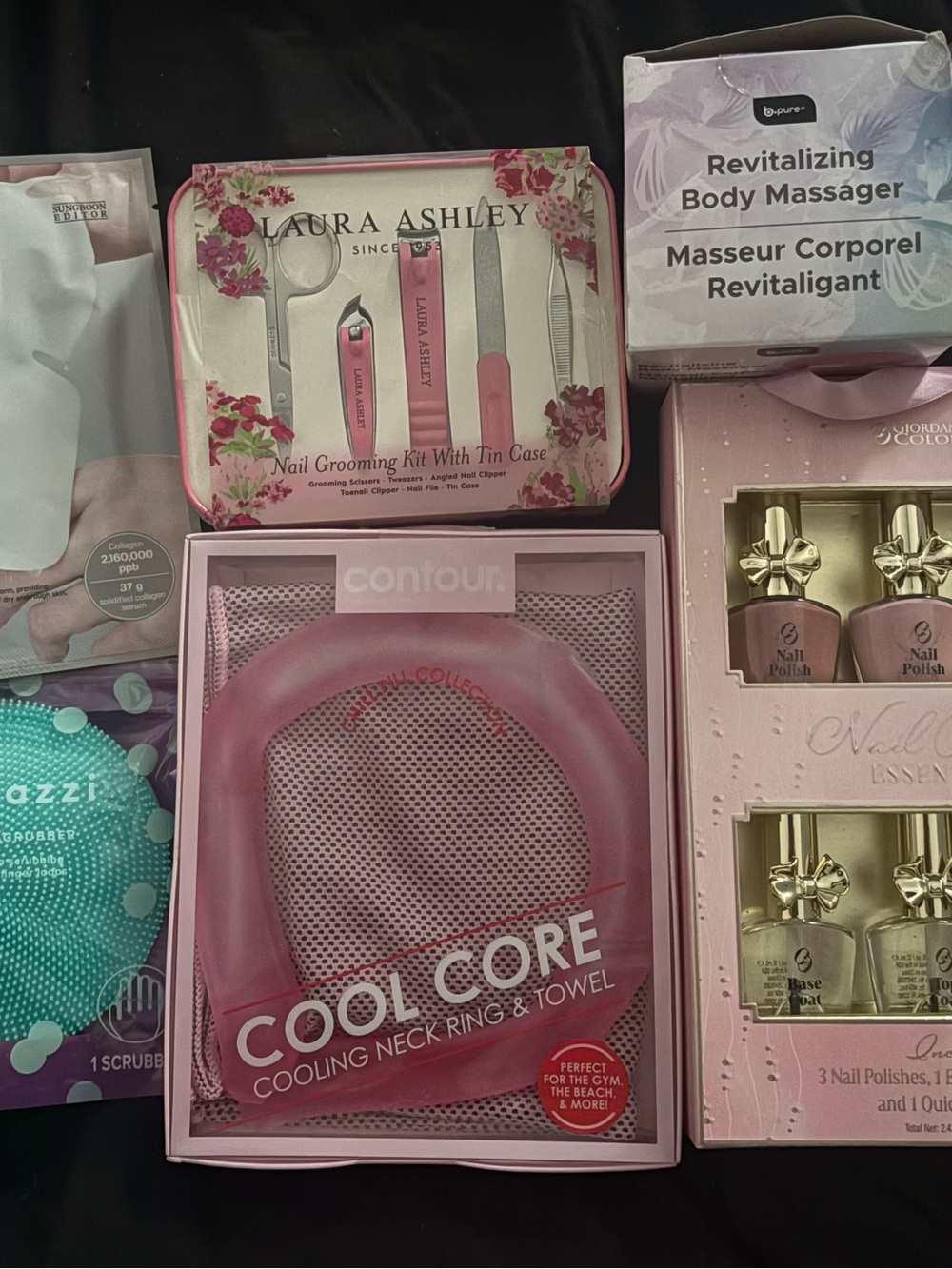 Laura Ashley Pink Nail Grooming Kit with Tin Case